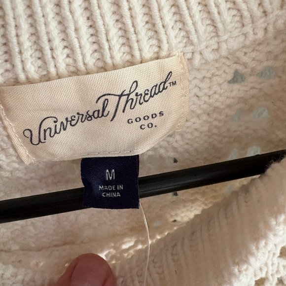 Universal Thread Women's Cream Cable Knit Sweater - Picture 3 of 3